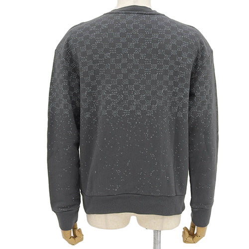 Damier Spread Sweatshirt, Size RM222M, Brushed Fleece, Medium, Cotton