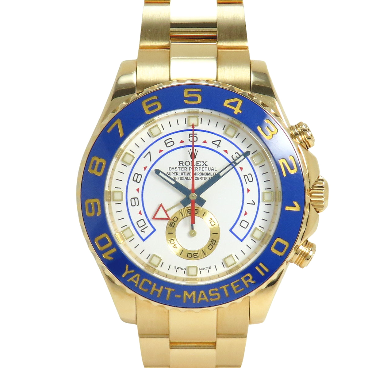 116688 Yacht-Master II, K18 Yellow Gold (YG), Random Serial Number, Automatic, White Dial