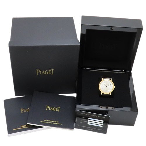 【保証書付】 P10522 アルティプラノ PG/革 手巻き シルバー