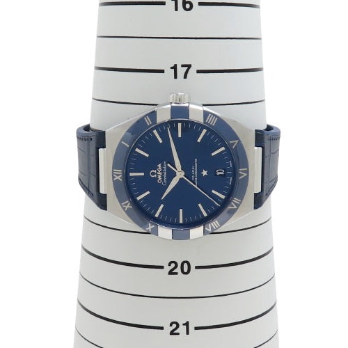 【保証書付】 131.33.41.21.03.001 コンステレーション コーアクシャル マスター クロノメーター SS/ラバー 自動巻き ネイビー