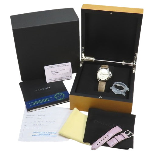 【保証書付】 PAM01043 ルミノール ドゥエ SS/レザー 自動巻き ホワイト