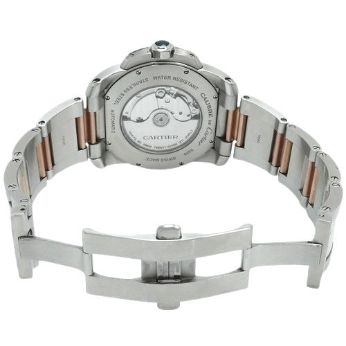 W7100036 カリブル ドゥ カルティエ PG/SS ステンレス 自動巻き シルバー