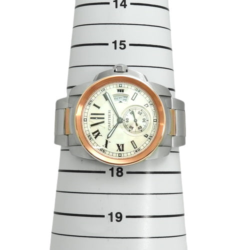 W7100036 カリブル ドゥ カルティエ PG/SS ステンレス 自動巻き シルバー