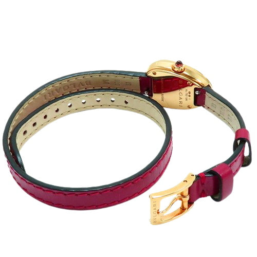 【保証書付】 SPP27WPGDL.102727 セルペンティ ダブルスパイラル PG/レザー クオーツ ホワイト ダイヤベゼル