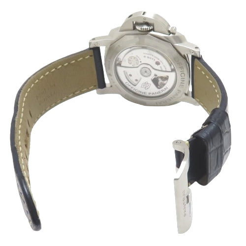 PAM01033 ルミノールGMT ステンレススチール SS/革 自動巻き ブルー