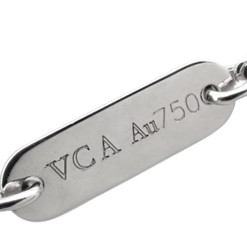 【保証書付】 ヴィンテージ アルハンブラ ネックレス ターコイズ VCARB87000 K18 ホワイトゴールド WG アクセサリー ジュエリー 花モチーフ フラワー クローバー