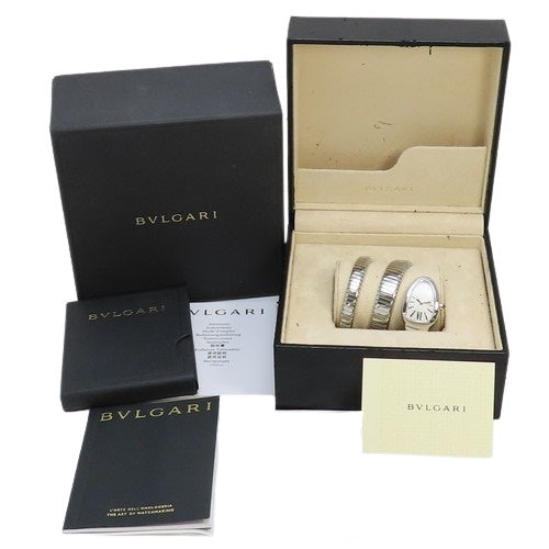 Serpenti Tubogas SP35S Stainless Steel Quartz Double Spiral Silver