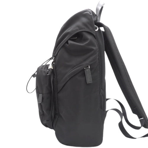 Tessuto Backpack, Nylon, Black, 2VZ135, Triangle Logo, Daypack, Shoulder Bag