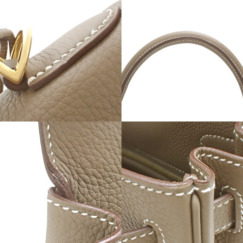 Kelly 28 (inner stitching) Togo Etoupe/Etoupe B stamp
