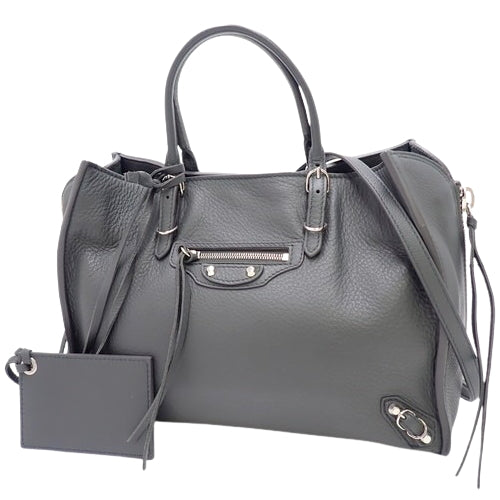 Paper A6 Leather Gray 370926 2-Way Shoulder Bag (Can be carried as a shoulder bag or crossbody bag)