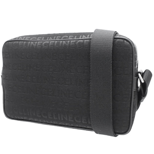 Medium Messenger Bag, Canvas, Black, 197202EKF.38SI, Shoulder Bag, Crossbody, Logo