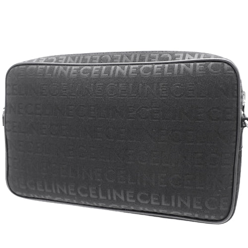Medium Messenger Bag, Canvas, Black, 197202EKF.38SI, Shoulder Bag, Crossbody, Logo