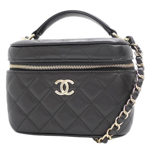 Matelasse Coco Mark Vanity Chain Shoulder Bag in Lambskin AS3171