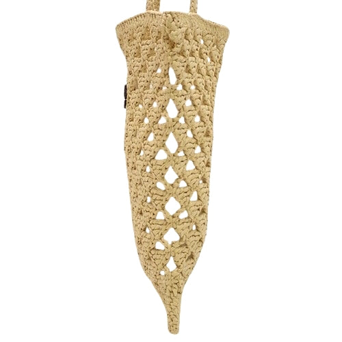 Raffia Tote Bag, Raffia Beige, 1BG493, Crocheted