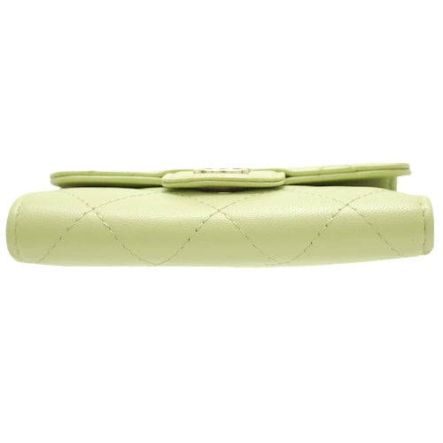 Matelasse Coco Mark Card Wallet in Lambskin