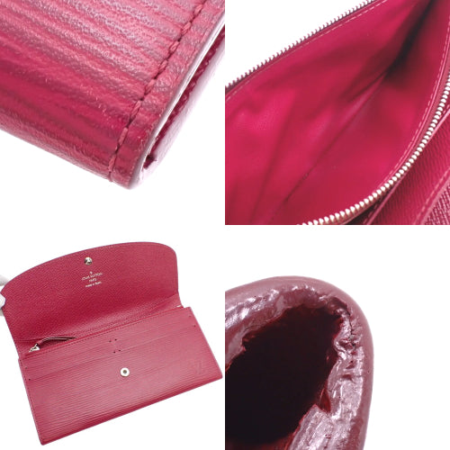 Epi Portefeuille Emily Long Wallet, Bifold, Epi Leather, Fuchsia, M60851