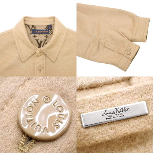 Double-faced wool blend overshirt, size L, RM241Q, Monogram
