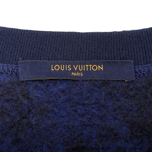 Monogram Jacquard Crew Neck Sweatshirt RM192 Logo All-Over Print Fleece-Lined Sweatshirt XL Cotton Acrylic Wool
