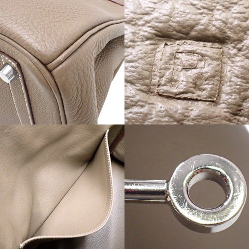 バーキン 30 トゴ パラジウム金具 エトープ/エトゥープ シルバー金具 ▢R刻印