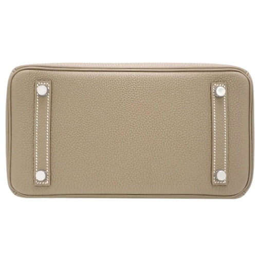 【新品】バーキン 25 トゴ パラジウム金具 エトープ/エトゥープ シルバー金具 W刻印