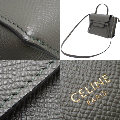 Nano Belt Bag in Grained Calfskin, Gray, 189003ZVA.10DC (currently available as of January 2025), 2-way shoulder bag, shoulder-carry, crossbody.