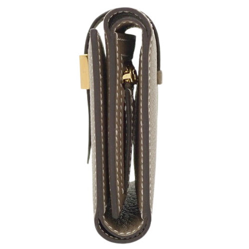 Be'an Combination Wallet, Chevre Mizor Leather, Etoupe/Etoupe, Gold Hardware, U stamp.