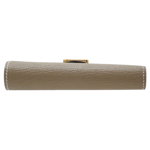 Be'an Combination Wallet, Chevre Mizor Leather, Etoupe/Etoupe, Gold Hardware, U stamp.