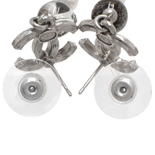 Coco Mark Pearl Swing Earrings, Metal, Faux Pearl, Rhinestone, Accessory, Jewelry, Dangle