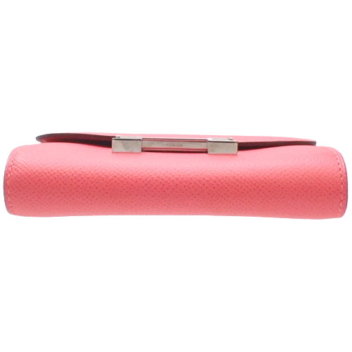 Constance Compact, Epsom calfskin leather, palladium hardware, Rose Azalea color, silver hardware, Z stamp.