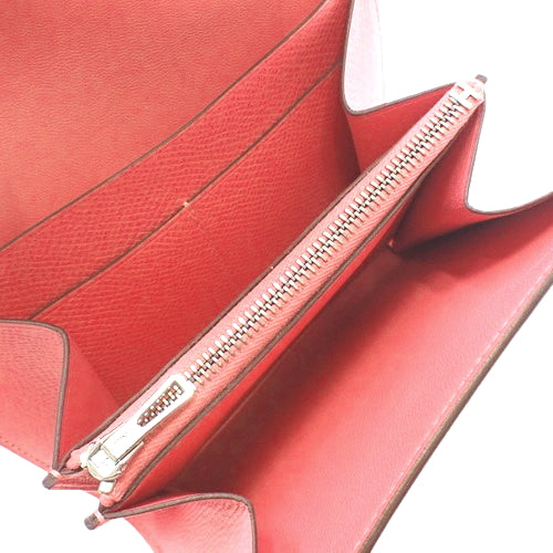 Constance Compact, Epsom calfskin leather, palladium hardware, Rose Azalea color, silver hardware, Z stamp.