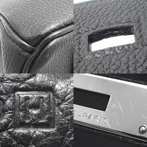 バーキン 35 トゴ パラジウム金具 ブラック シルバー金具 □H刻印