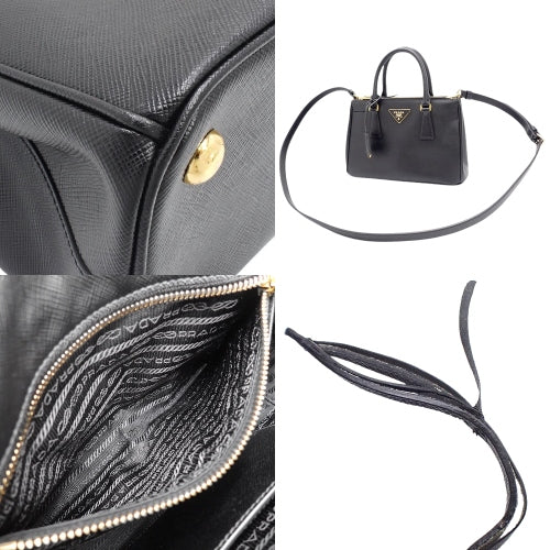 Galleria 2-Way Tote Bag, Shoulder Bag, Crossbody Bag, Saffiano Leather, NERO