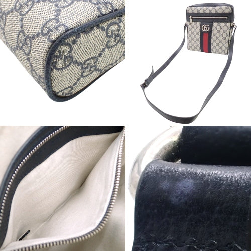 GG Supreme Ophidia GG Small Messenger Bag, Shoulder/Crossbody, GG Supreme Canvas, Beige/Blue, Item No. 547926 96IWN 4076 (Current as of December 2024)