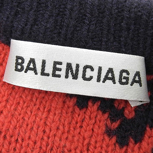 All-Over Knit Sweater with Logo, Size Small, Wool and Nylon, 555279