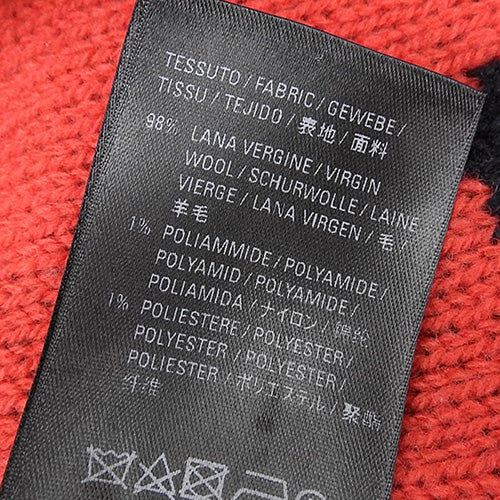 All-Over Knit Sweater with Logo, Size Small, Wool and Nylon, 555279