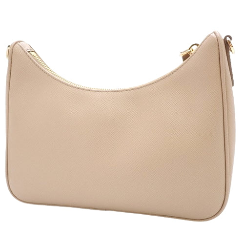 Re-Edition 2005 Saffiano Leather Bag, 2-Way, Chain Shoulder Bag, Crossbody Bag, Beige Pink, 1BH204_NZV_F0MUH_V_V2M (Current as of January 2025)
