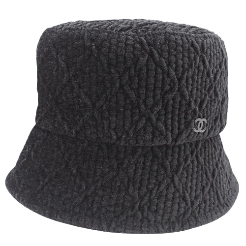 Matelasse Pattern Bucket Hat, Size L, Rayon, Nylon, Silk