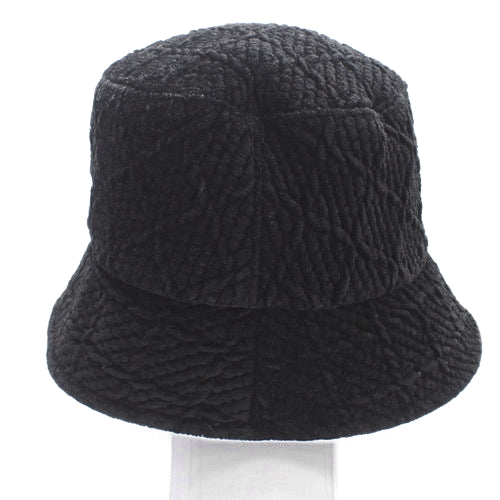 Matelasse Pattern Bucket Hat, Size L, Rayon, Nylon, Silk