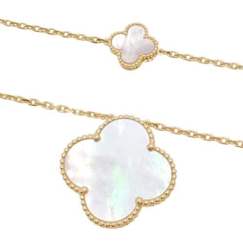 Magic Alhambra Long Necklace, 11 Motifs, Mother of Pearl, Yellow Gold (K18YG), Accessory, Jewelry, Flower.