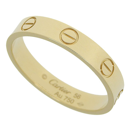 Love Collection LOVE Ring Small B4085000 K18 Yellow Gold YG Love Ring Accessory Jewelry Size 16 (56)
