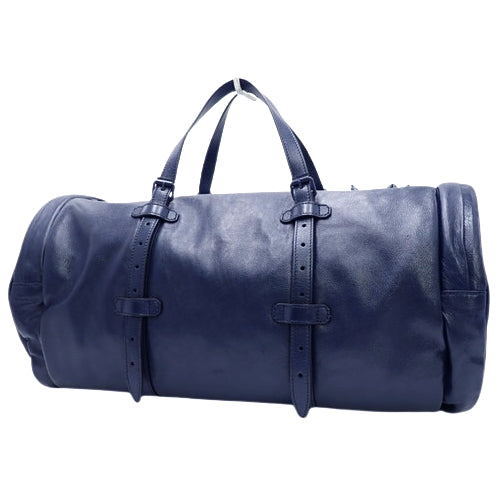 Double G Duffel Bag, Leather, Navy and Red, 725699, 2-Way Shoulder Bag (Can be carried as a shoulder bag or crossbody bag), Travel Bag