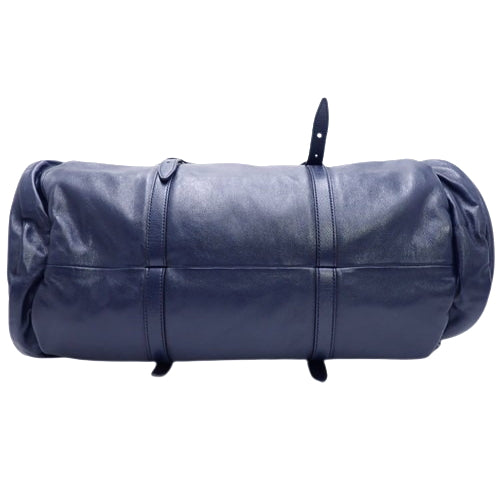 Double G Duffel Bag, Leather, Navy and Red, 725699, 2-Way Shoulder Bag (Can be carried as a shoulder bag or crossbody bag), Travel Bag