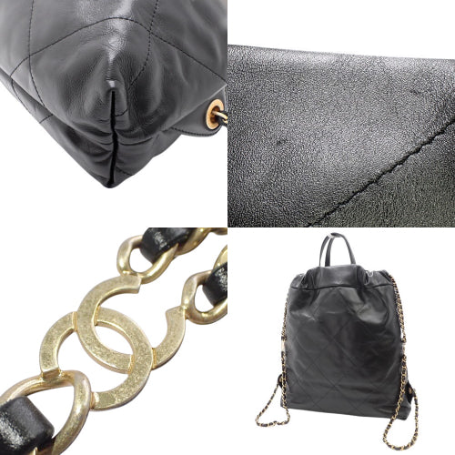 Matelasse Chanel 22 Drawstring Backpack in Leather