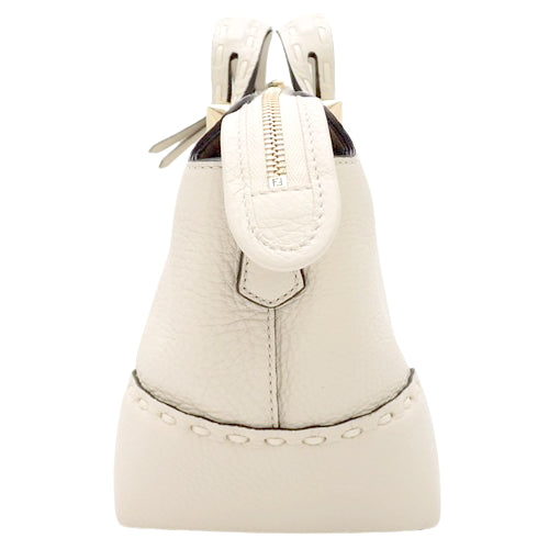 BY THE WAY (By The Way) Seleria Medium Leather Shoulder Bag, Ivory, 8BL146, 2-Way Shoulder/Top Handle Mini Boston Bag