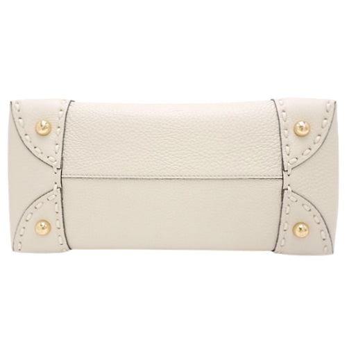 BY THE WAY (By The Way) Seleria Medium Leather Shoulder Bag, Ivory, 8BL146, 2-Way Shoulder/Top Handle Mini Boston Bag