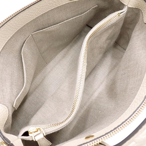 BY THE WAY (By The Way) Seleria Medium Leather Shoulder Bag, Ivory, 8BL146, 2-Way Shoulder/Top Handle Mini Boston Bag