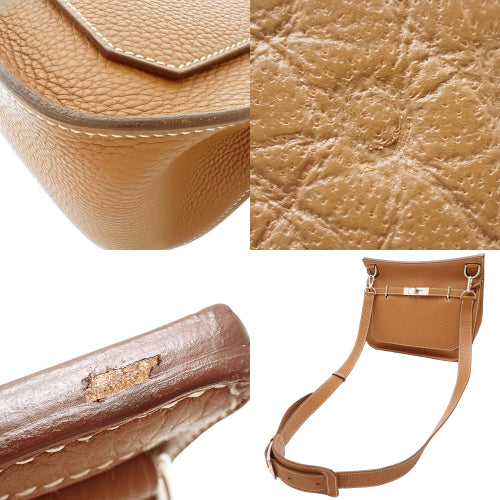 Gypsyère 28 Gold Taurillon Clemence Leather Palladium Hardware Silver Hardware D Stamp Shoulder/Crossbody Bag
