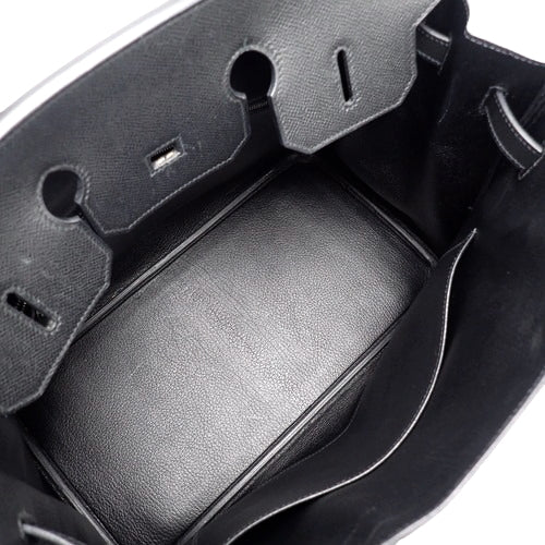バーキン 35 ヴォーエプソン パラジウム金具 ブラック シルバー金具 □M刻印