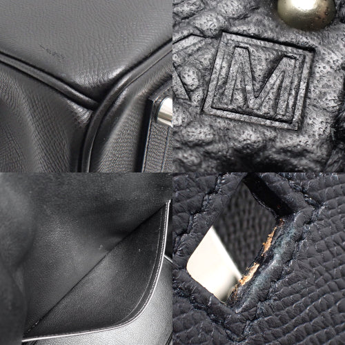 バーキン 35 ヴォーエプソン パラジウム金具 ブラック シルバー金具 □M刻印