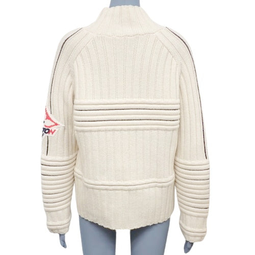 High-neck knit sweater, size S, RW241WW, made from wool and yak wool.